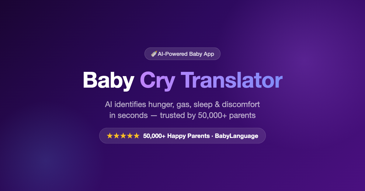 Cry Analyzer & Baby Cry Translator – BabyLanguage by BabyReco